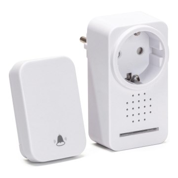 Aigostar - Bezdrátový zvonek do zásuvky 1Z 230V IPX4 bílá