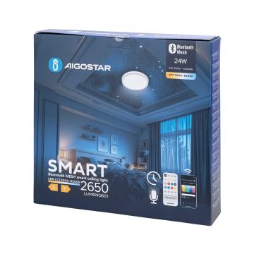 Aigostar - LED Koupelnové stropní svítidlo LED/24W/230V 3000-6500K IP44 + dálkové ovládání