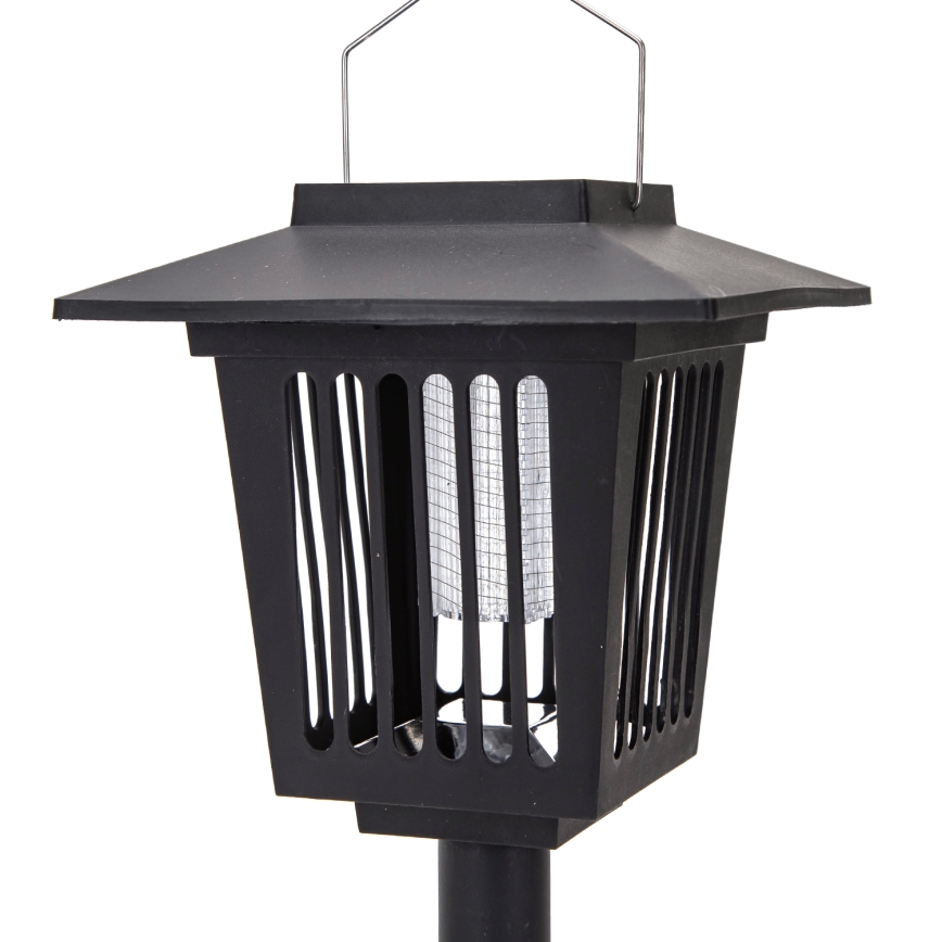 Aigostar - LED Solární lampa s lapačem hmyzu LED/0,03W/1,2V 55,2cm černá 6500K IP44