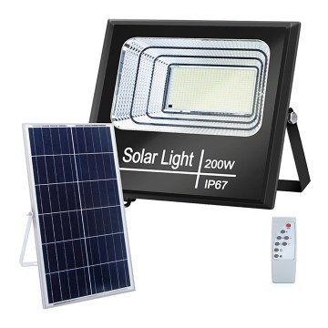 Aigostar - LED Stmívatelný solární reflektor LED/200W/3,2V IP67 + dálkové ovládání