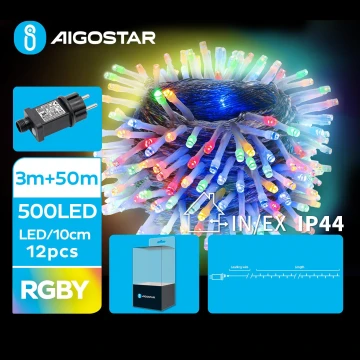 Aigostar - LED Venkovní vánoční řetěz 500xLED/8 funkcí 53m IP44 multicolor