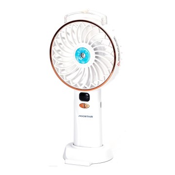 Aigostar - Nabíjecí kapesní ventilátor 5W/5V 2400mAh USB bílá
