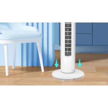 Aigostar - Sloupový ventilátor 45W/230V bílá