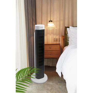 Aigostar - Sloupový ventilátor 45W/230V černá/bílá