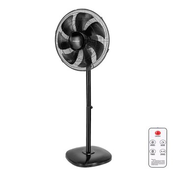 Aigostar - Stojanový ventilátor 55W/230V černá + dálkové ovládání