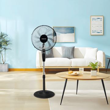 Aigostar - Stojanový ventilátor 60W/230V černá