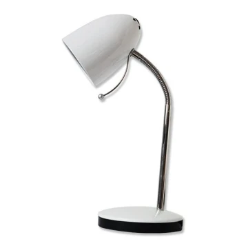 Aigostar - Stolní lampa 1xE27/36W/230V bílá/chrom