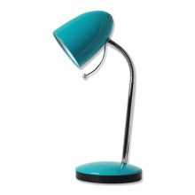 Aigostar - Stolní lampa 1xE27/36W/230V modrá/chrom