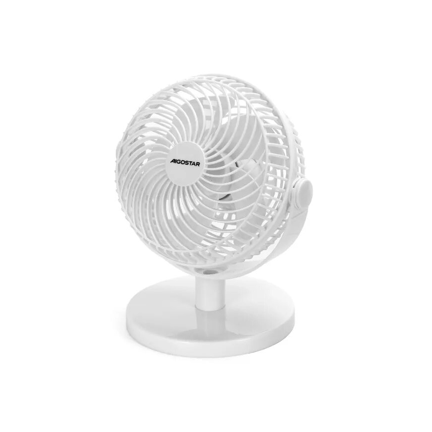 Aigostar - Stolní ventilátor 3W/5V bílá