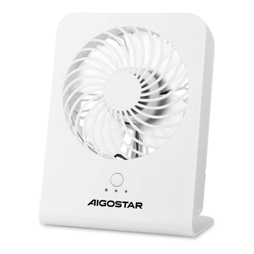 Aigostar - Stolní ventilátor 5W/5V bílá