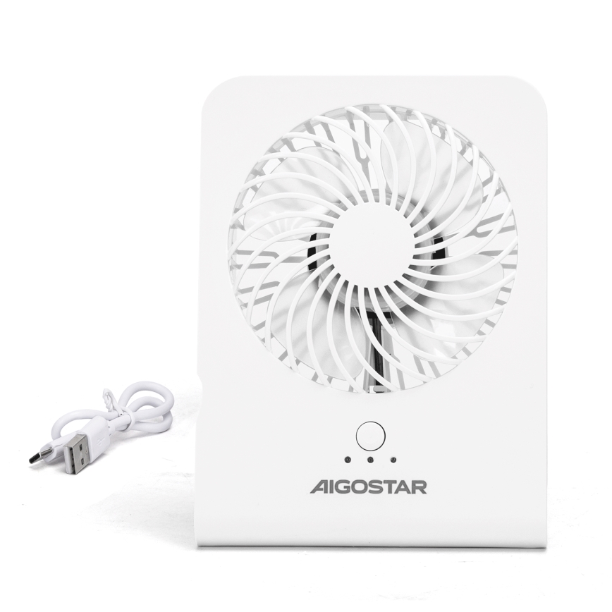 Aigostar - Stolní ventilátor 5W/5V bílá