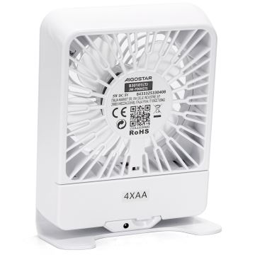 Aigostar - Stolní ventilátor 5W/5V bílá