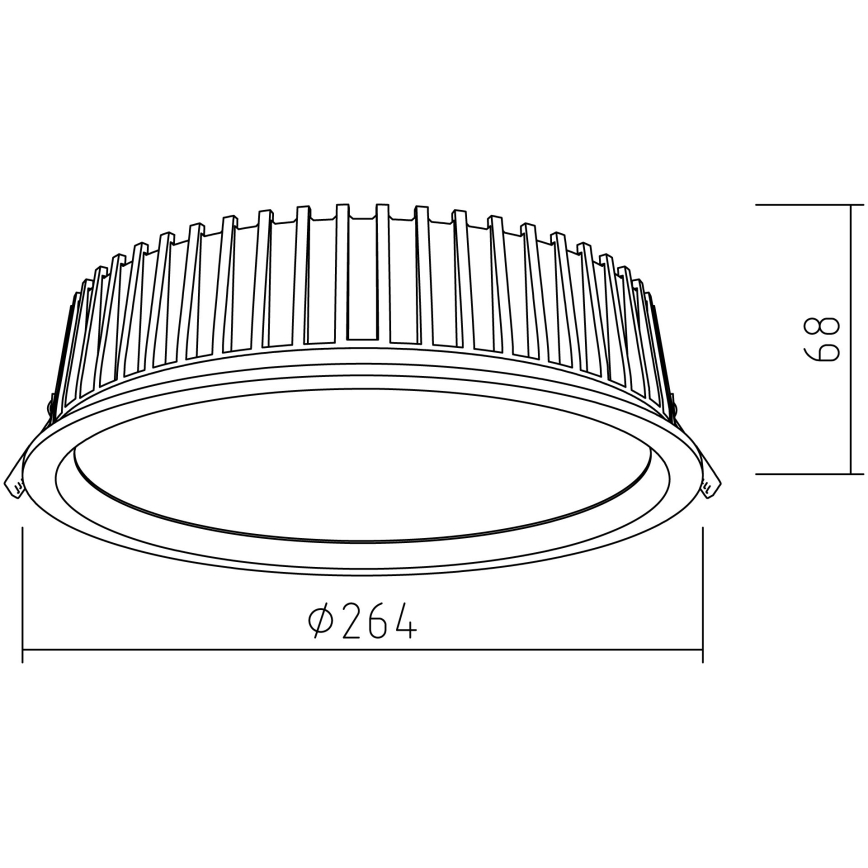 APLED - LED Podhledové svítidlo RONDO WOODLINE LED/18W/230V 4000K pr. 26 cm borovice masiv