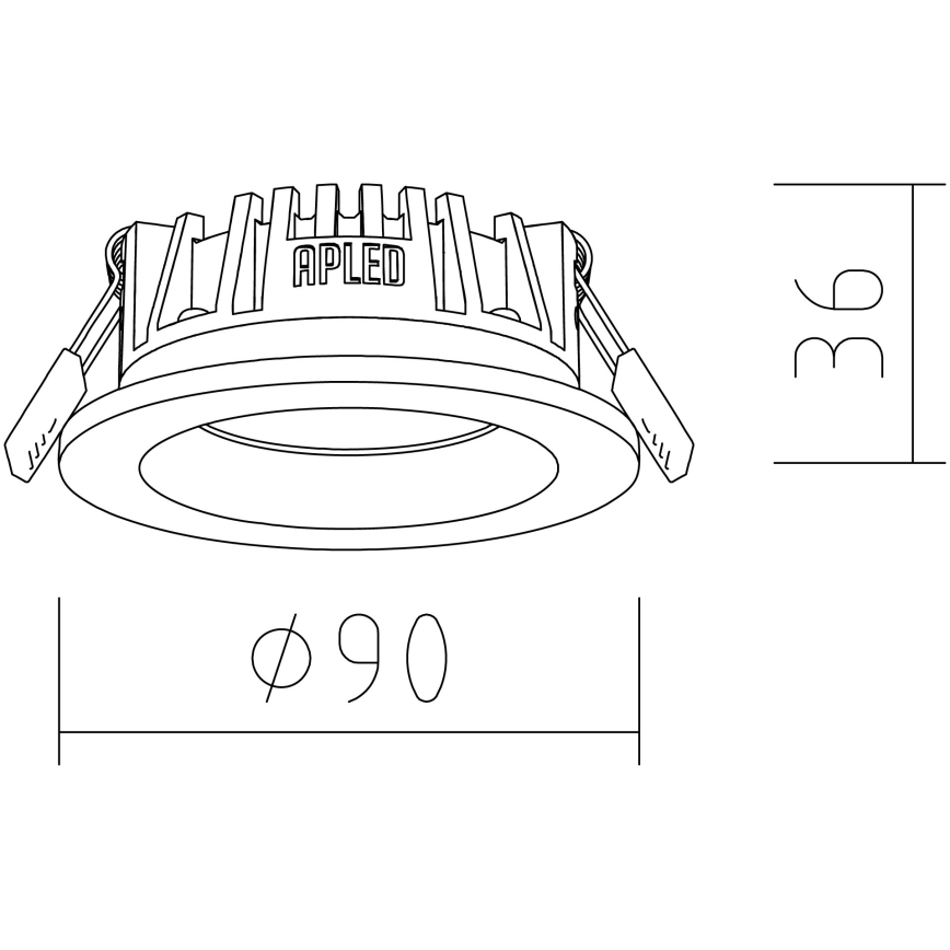 APLED - LED Podhledové svítidlo RONDO WOODLINE LED/3W/230V 3000K pr. 9 cm dub masiv