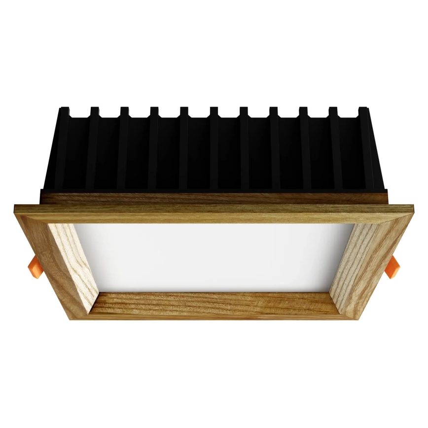 APLED - LED Podhledové svítidlo SQUARE WOODLINE LED/12W/230V 4000K 17x17 cm jasan masiv