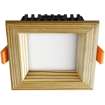 APLED - LED Podhledové svítidlo SQUARE WOODLINE LED/3W/230V 3000K 9x9 cm borovice masiv