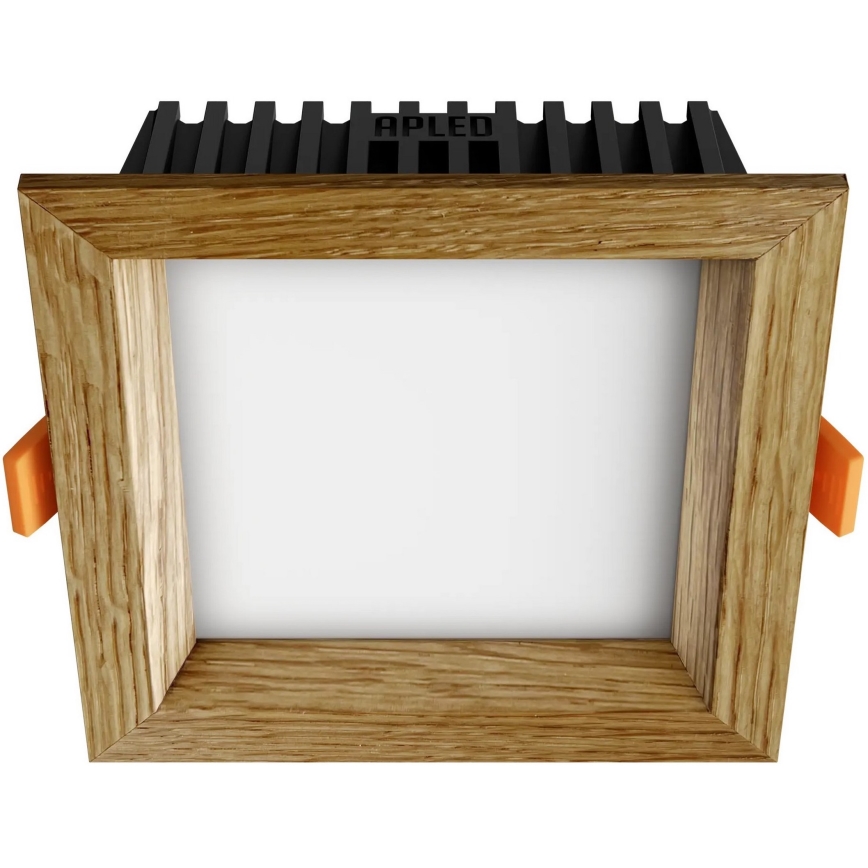 APLED - LED Podhledové svítidlo SQUARE WOODLINE LED/6W/230V 4000K 12x12 cm dub masiv