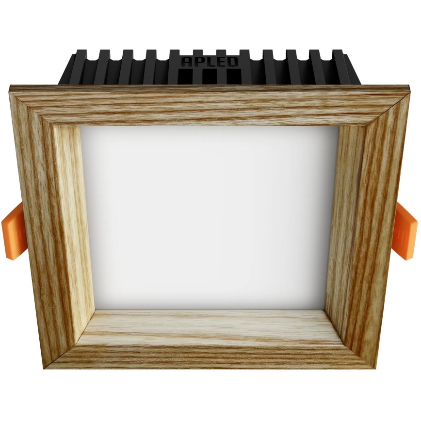 APLED - LED Podhledové svítidlo SQUARE WOODLINE LED/6W/230V 4000K 12x12 cm jasan masiv