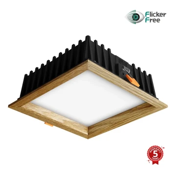 APLED - LED Podhledové svítidlo SQUARE WOODLINE LED/12W/230V 4000K 17x17 cm dub masiv