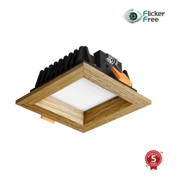 APLED - LED Podhledové svítidlo SQUARE WOODLINE LED/3W/230V 3000K 9x9 cm dub masiv