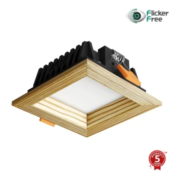 APLED - LED Podhledové svítidlo SQUARE WOODLINE LED/6W/230V 3000K 12x12 cm borovice masiv