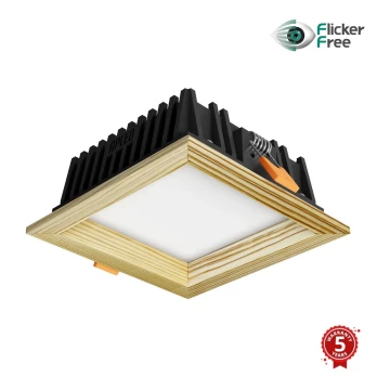 APLED - LED Podhledové svítidlo SQUARE WOODLINE LED/6W/230V 4000K 12x12 cm borovice masiv