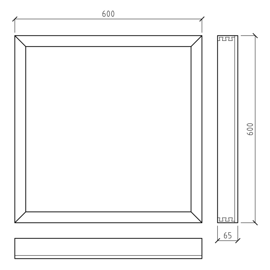 APLED - LED Přisazený panel QUADRA LED/40W/230V dub