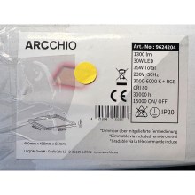 Arcchio - LED RGBW Stmívatelné stropní svítidlo BRENDA LED/30W/230V + dálkové ovládání