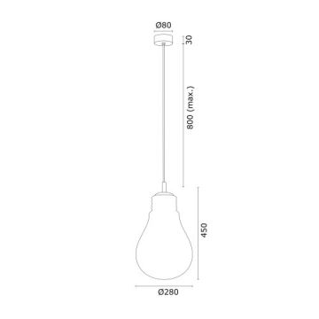 Argon 4879 - Lustr na lanku JESSE 1xE27/15W/230V zlatá/bílá