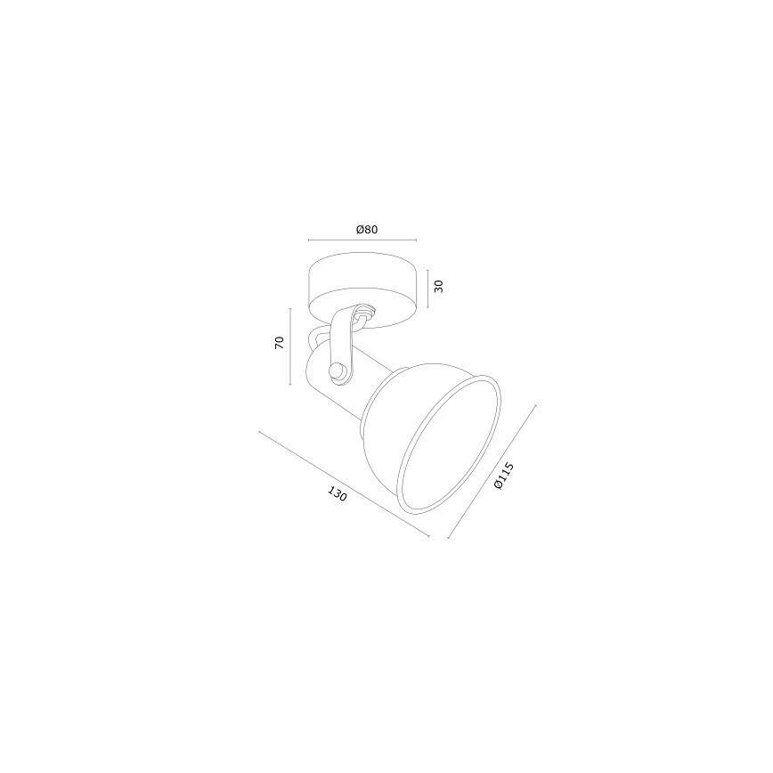 Argon 4900 - Bodové svítidlo TWIST 1xE14/7W/230V černá/zlatá