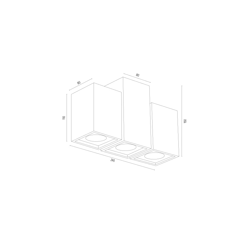 Argon 6269 - Bodové svítidlo MORTIMER 3xGU10/5W/230V