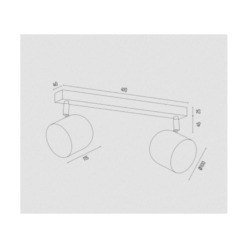 Argon 7150 - Bodové svítidlo ISOLA 2xGU10/5W/230V