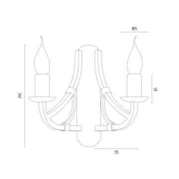 Argon 7181 - Nástěnné svítidlo LORENZO 2xE14/7W/230V