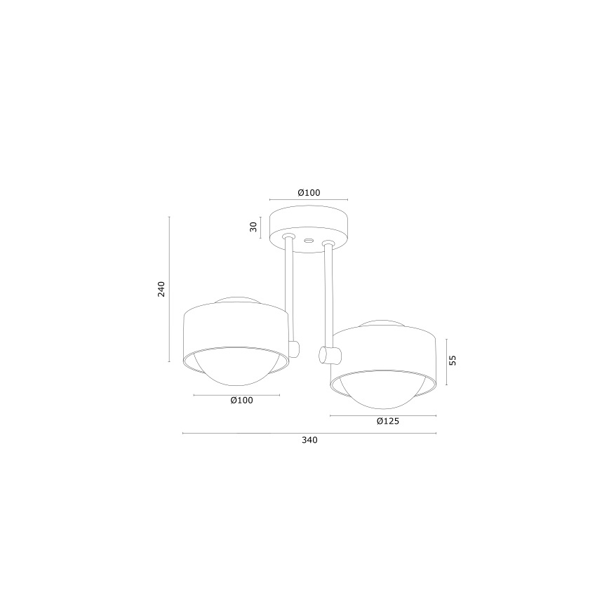 Argon 7215 - Koupelnový lustr na tyči MASSIMO PLUS 2xG9/6W/230V IP44 zlatá