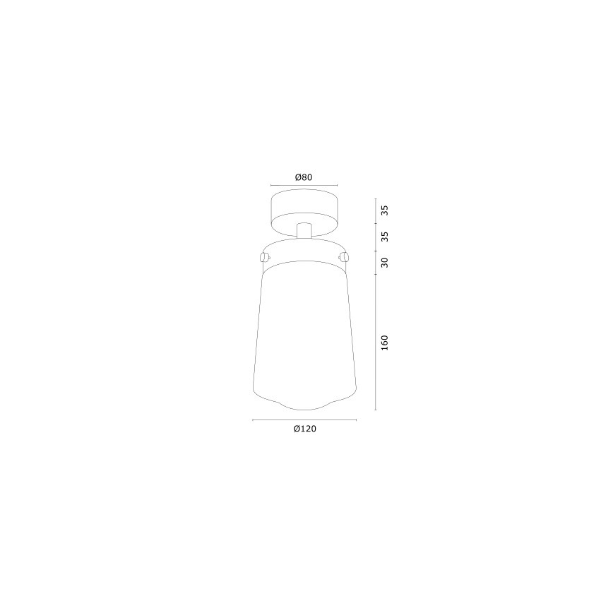 Argon 8005 - Přisazený lustr PASADENA 1xE27/15W/230V zlatá/bílá