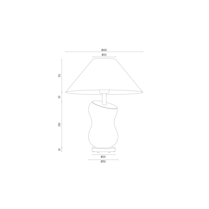 Argon 8036 - Stolní lampa VENETO 1xE27/15W/230V bílá/mosaz/černá
