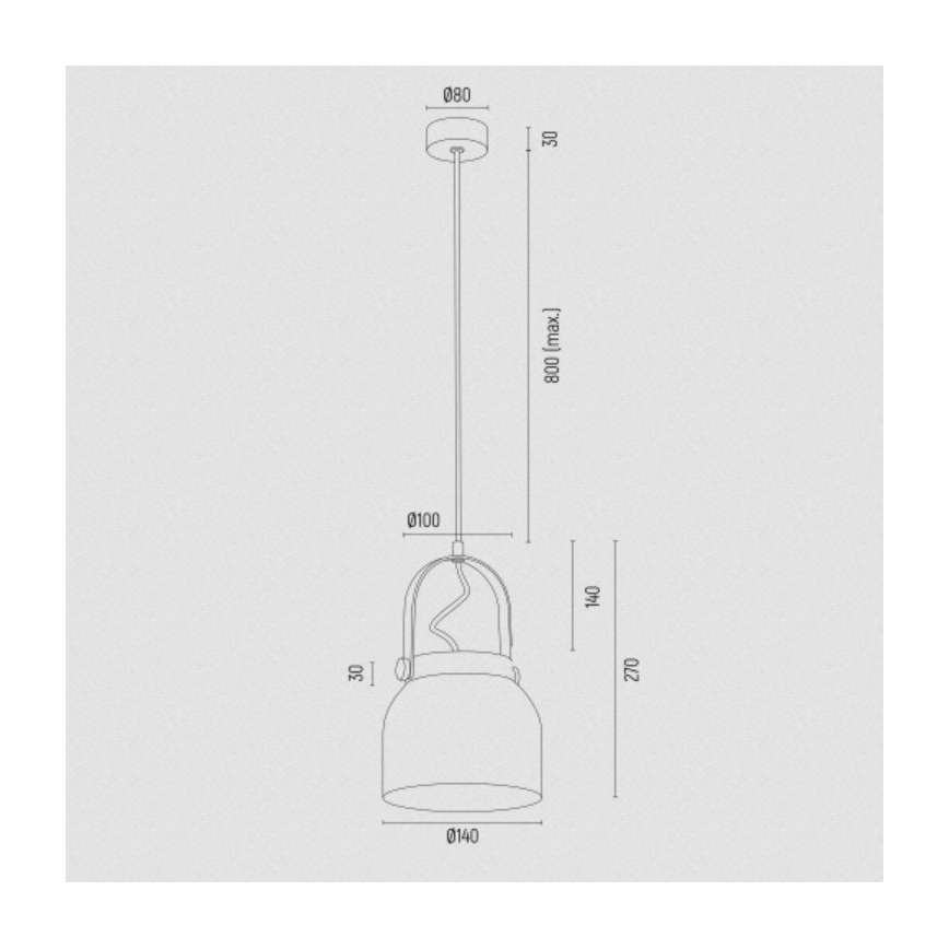 Argon 8290 - Lustr na lanku LOGAN 1xE27/15W/230V pr. 14 cm bílá