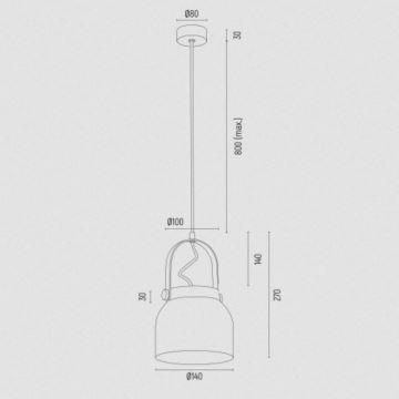 Argon 8292 - Lustr na lanku LOGAN 1xE27/15W/230V pr. 14 cm červená