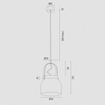 Argon 8293 - Lustr na lanku LOGAN 1xE27/15W/230V pr. 14 cm zelená