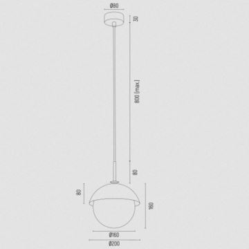 Argon 8297 - Lustr na lanku CAPPELLO 1xE27/15W/230V zelená