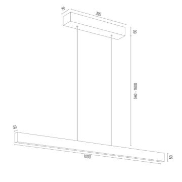 Argon 8302 - LED Lustr na lanku BALANS LED/35W/230V 3000K krémová