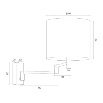 Argon 8314 - Nástěnná lampa DOLCE 1xE27/15W/230V