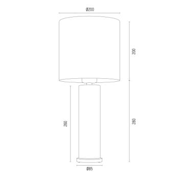 Argon 8315 - Stolní lampa RIVA 1xE27/15W/230V 48 cm zlatá