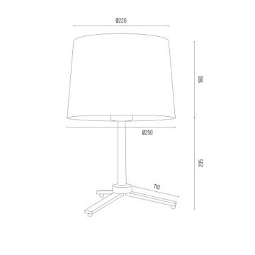 Argon 8318 - Stolní lampa CAVALINO 1xE27/15W/230V 39 cm krémová/zlatá