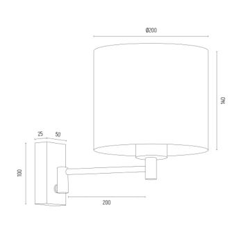 Argon 8370 - Nástěnná lampa DOLCE 1xE27/15W/230V