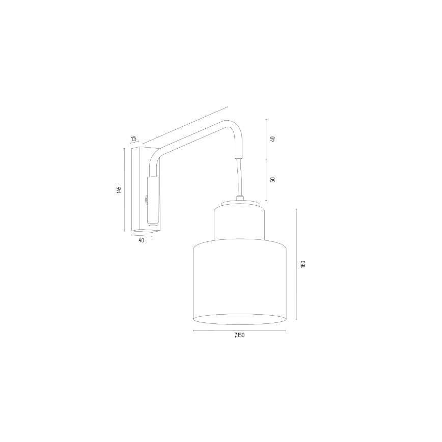 Argon 8372 - Nástěnné svítidlo DIUNA 1xE27/15W/230V zlatá/červená