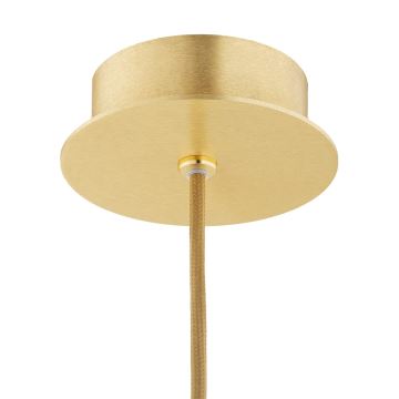 Argon 8448 - Lustr na lanku ALMIROS 1xE27/15W/230V pr. 30 cm alabastr zlatá