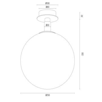 Argon 8505 - Stropní svítidlo PALOMA 1xE27/15W/230V zlatá/bílá