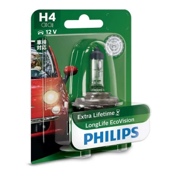 Autožárovka Philips ECO VISION 12342LLECOB1 H4 P43t/55W/12V 3100K