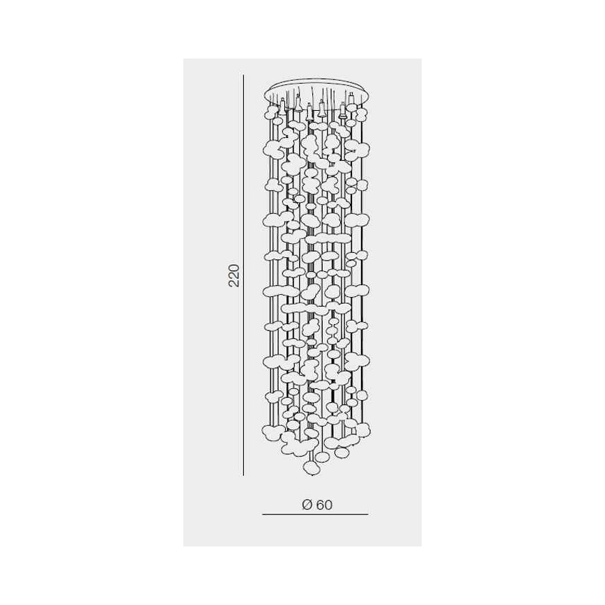 Azzardo AZ1296 - Lustr přisazený LUVIA 9xGU10/50W/230V